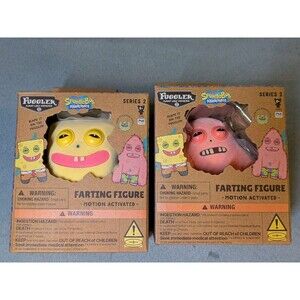 Fuggler 4" Spongebob Squarepants & Patrick Farting Figure New Motion Activated